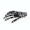 2PCS Women Harajuku Skull Skeleton Hand Hair Clip Bone Claw Hairpin Halloween Hair Accessories