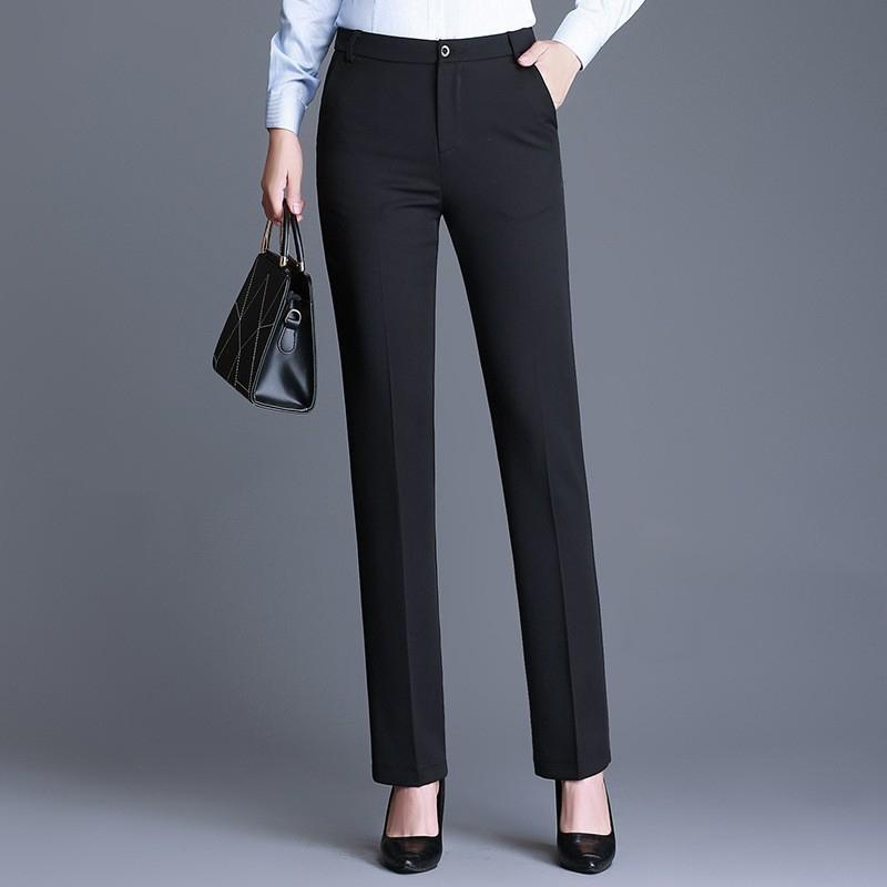 Large Size  Women's High Waist Trousers Trousers Straight Pants Temperament Commuting