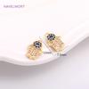 14K Gold Plated Hamsa Hand Pendants Brass Metal Hamsa Jewelry For Earring Making Crafts DIY Jewelry Making Accessories