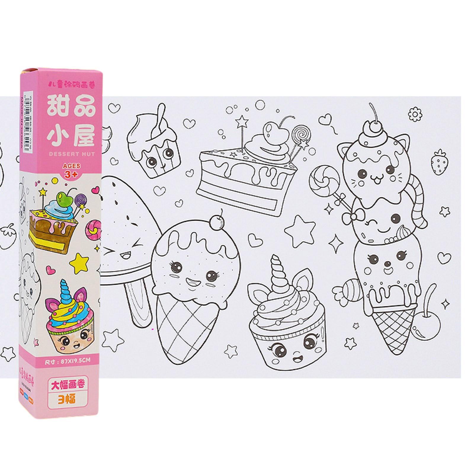 

Креативная раскраска в рулоне своими руками для детей Раскраска в рулоне на тему океана Бумага для рисования для детей Девочки Мальчики 4