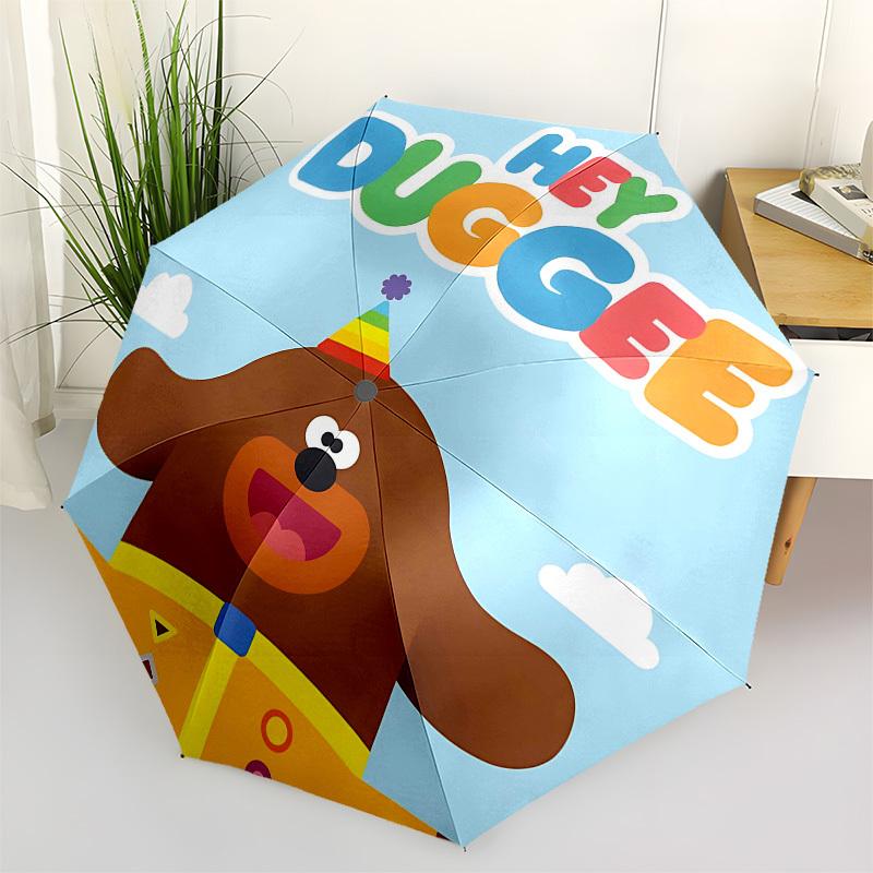 

Hey Duggee, cartoon Automatic Opening and Closing, 8 rib Structure Portable Umbrella, Suitable for Men and Women in All Seasons Perfect Gif