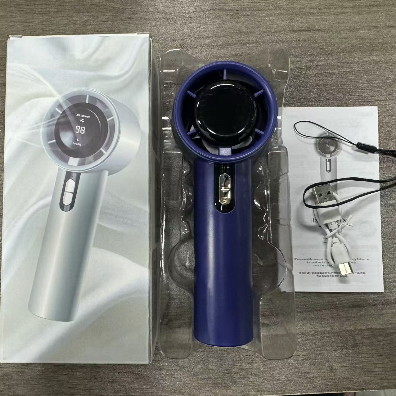 2026 Handheld high-speed fan USB charging mini portable 100 speed turbo violent small fan 3000mAh For Sport