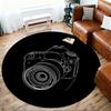 1pc Camera Lens Round Chair Mat Office Area Rug - Non-Slip, Floor Mat for Office, Bedroom, and Indoor Decor P127226
