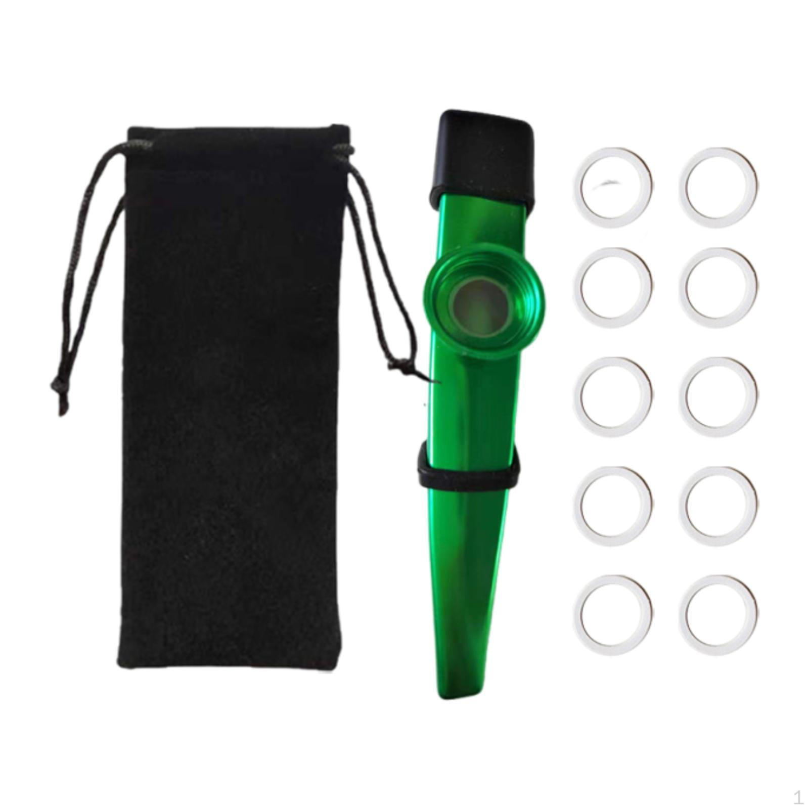 

Казу Флейта для детей Мундштук Музыкальный аккомпанемент Игрушка Инструмент с мембранами зелёный