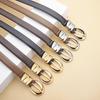 Retro Semicircle Metal-Tipped Leather Waist Belt for Women - Versatile Decorative Cincher for Pants & Skirts