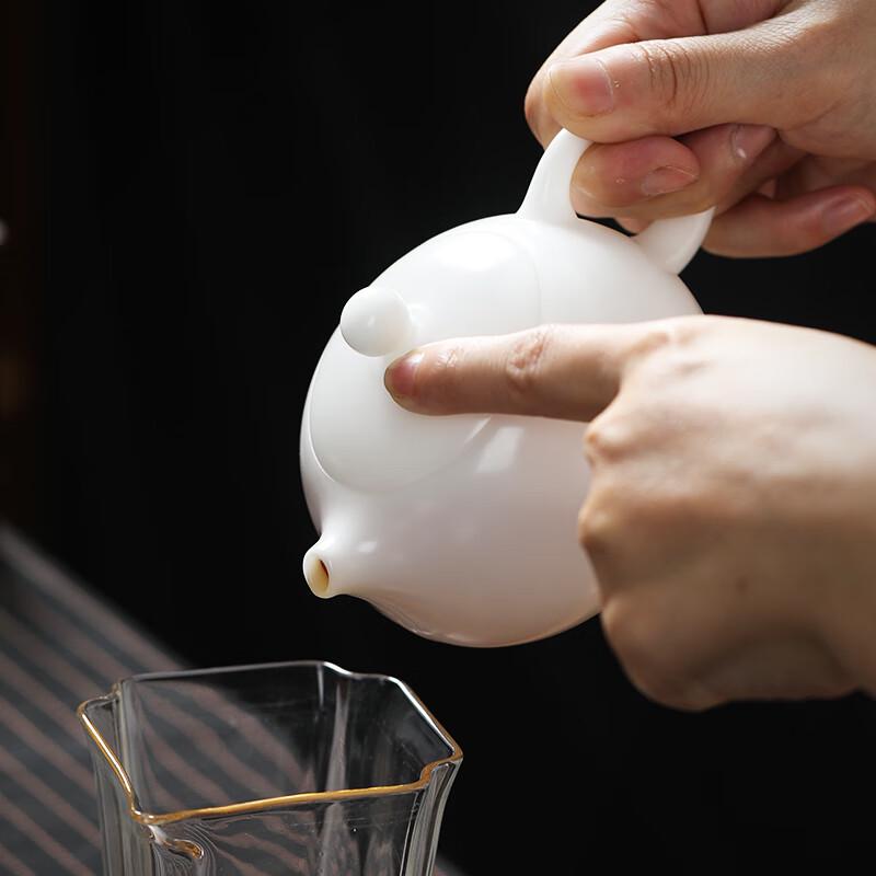 MULTIPOTENT Handcrafted White Porcelain Xishi Teapot