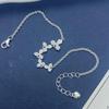 Korean Style Elegant S925 Sterling Silver Petal Bracelet for Women – Light Luxury Zircon for a High-End Feel