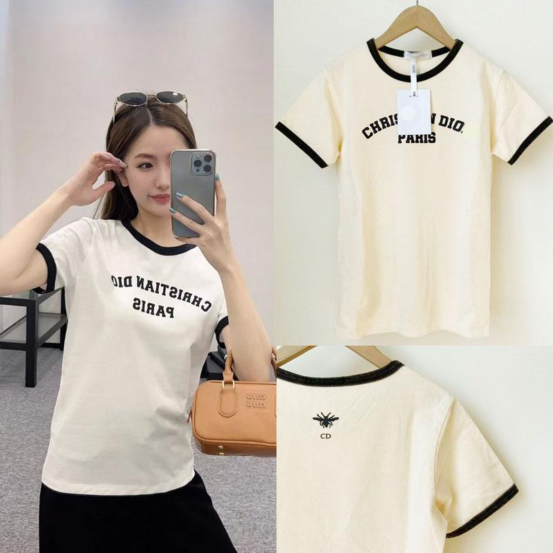 

Spring/Summer C*D Logo Print Retro Loose Short Sleeve T-shirt for Women M (In Stock)