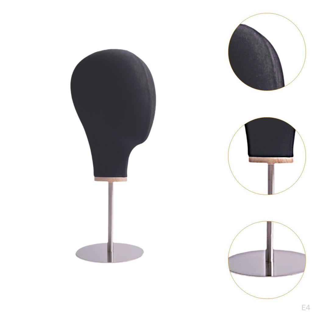 17 Inch Stainless Steel Base Hat Hairpieces Display Stand Multipurpose for Store Mall Use