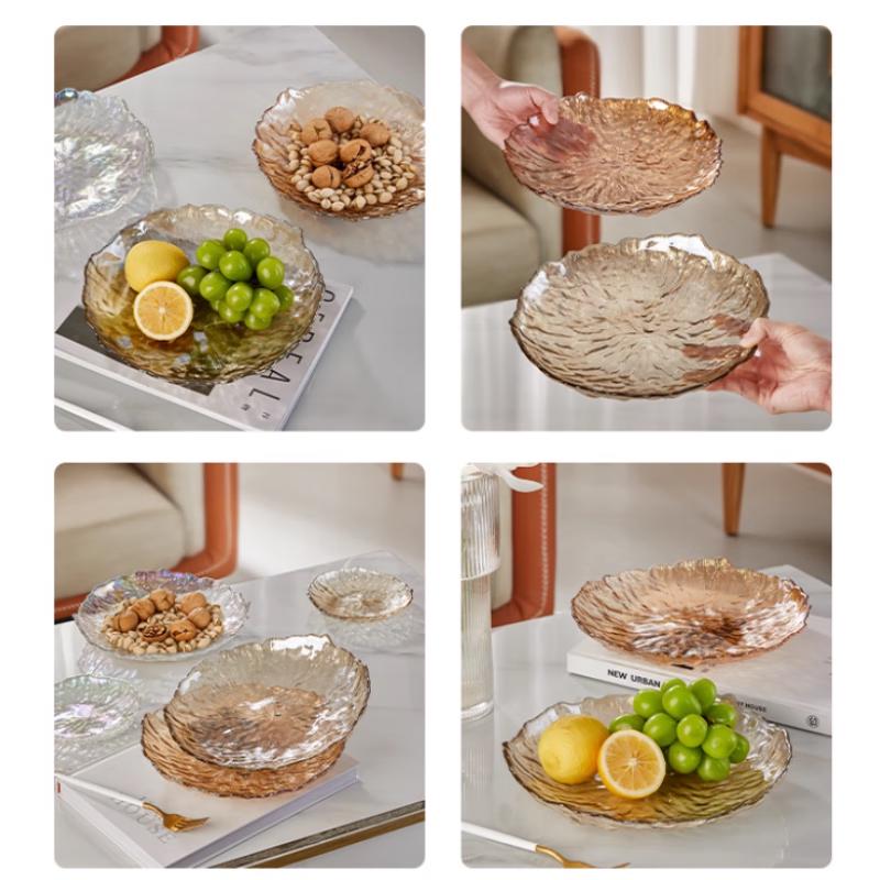 Jingyuheng Light Luxury Glass Fruit Plate