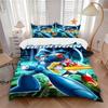 3Pcs Mega Man Energy Burst Bedding Set Quilt Cover Pillowcase Home Christmas Xmas Halloween Gift 1 Duvet Cover 2 Pillowcase M929489