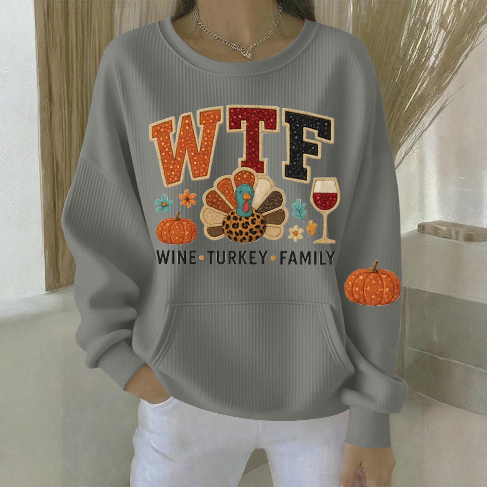 

Женский свободный удобный повседневный и модный свитшот с круглым вырезом и рождественским узором, с длинными рукавами XXL