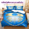 Leeds United Pattern Bedding,Quilt Set Quilt Cover Pillowcase Home Birthday Gift (1*duvet cover+2*pillowcase,without core)