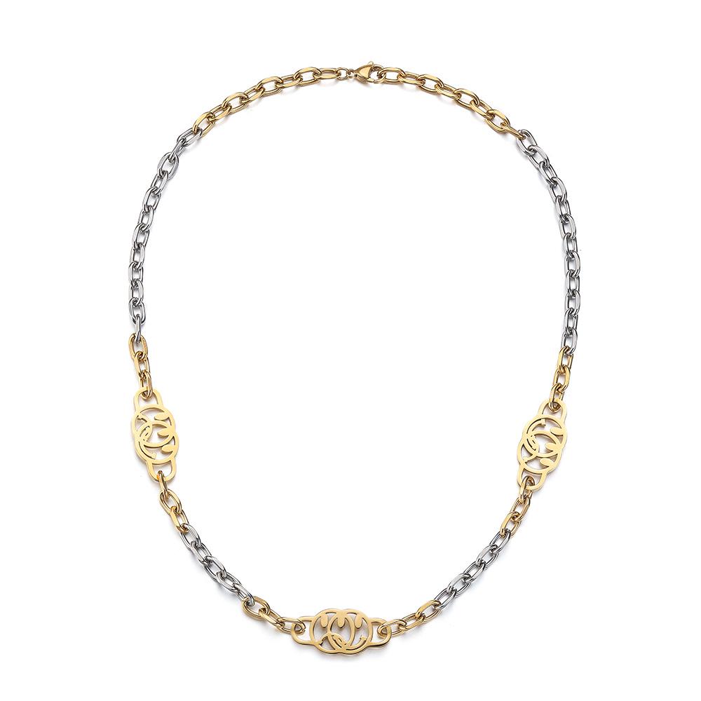 

Hip-Hop Minimalist Titanium Steel Emoji Necklace - Versatile Punk Couple s Clavicle Chain