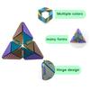 3D Printed Stress Relief Cube Toy Brain Teaser Deformable Puzzle Cube Desk Toy Teens Adults Calming Decompression Flipping Sensory Toy