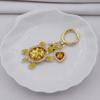 Rhinestone Marine Turtle Pendant Imitation Pearl Ocean Hanging Pendant Turtle Keychain  Bag Pendant