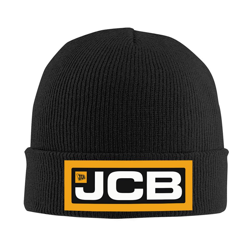 

JCB logo block text construction equipment Men Women Unisex Knitted Hat Beanie Pullover Cap Winter Thermal Warm Christmas Outdoo