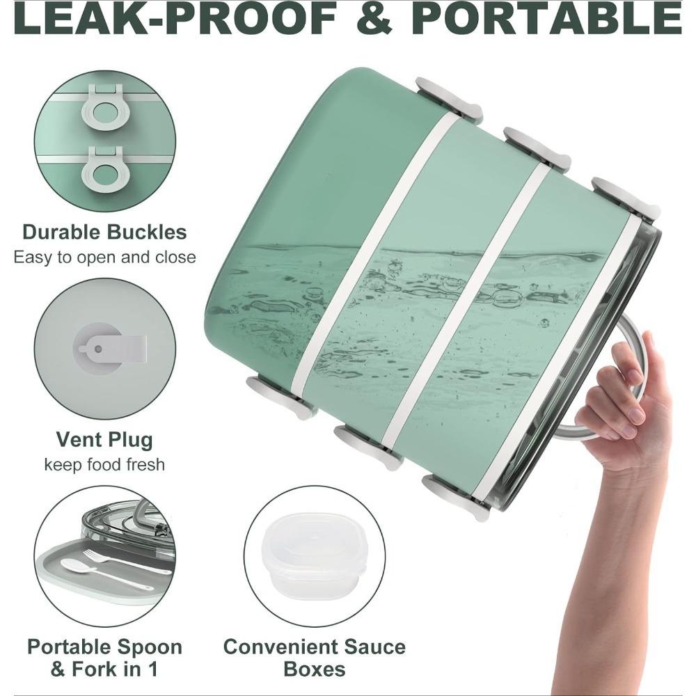 Multi Layer Lunch Box Large Capacity Portable Lunch Container for Office Workers and Students Microwave Safe Meal Container