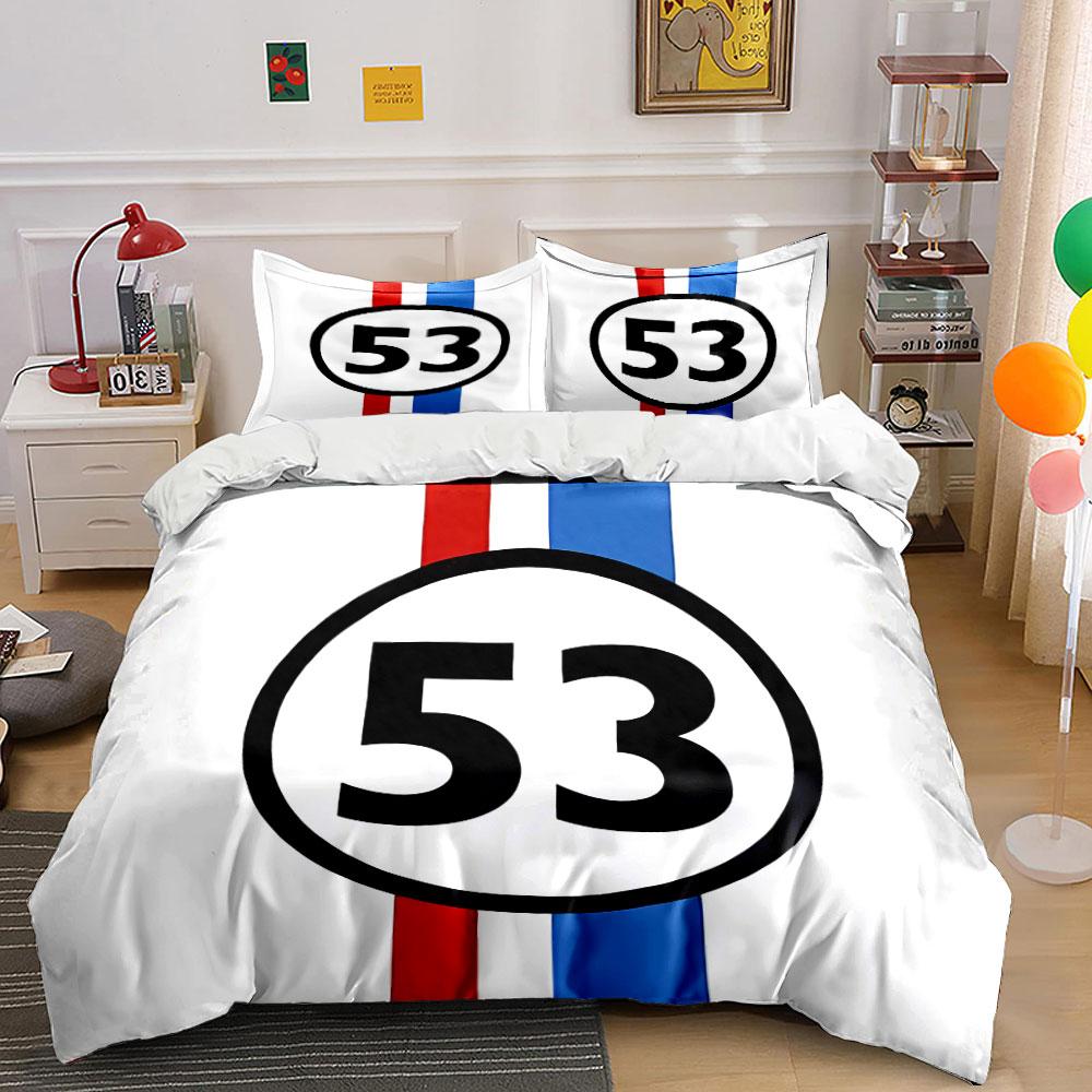 Number 53 Striped Design Bedding Duvet Cover Set Duvet Cover Pillowcases (1*Duvet Cover 2*Pillowcases, without duvet insert)