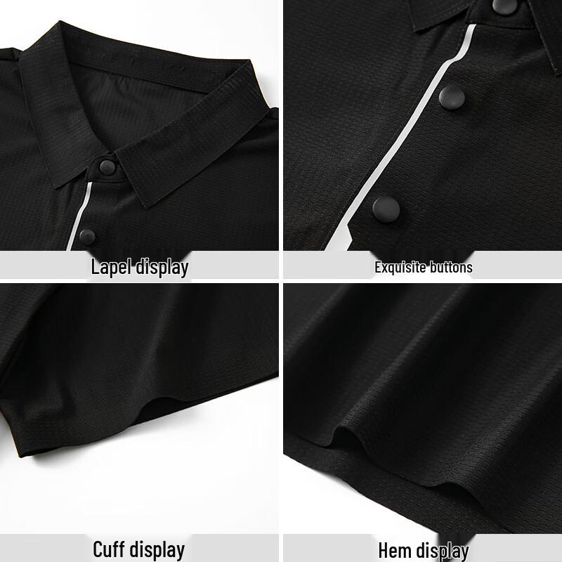 Huili Men's Breathable Quick-Dry Polo T-Shirt