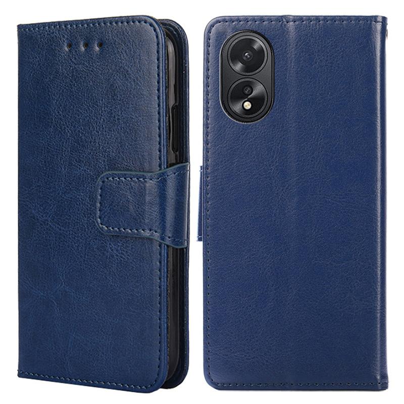 For OPPO A38 4G/A18 4G Case Anti-scratch TPU+PU Leather Wallet Stand Cell Phone Cover