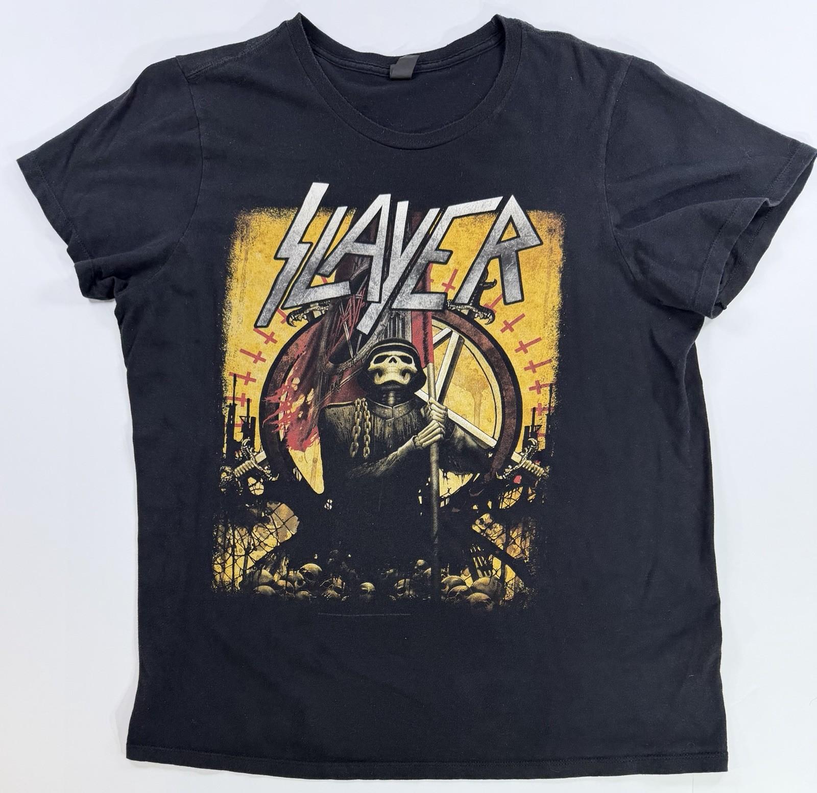Slayer Graphic T Shirt Mens XL Black Heavy Metal Band Reaper Skull Tee Unisex T-Shirt XL
