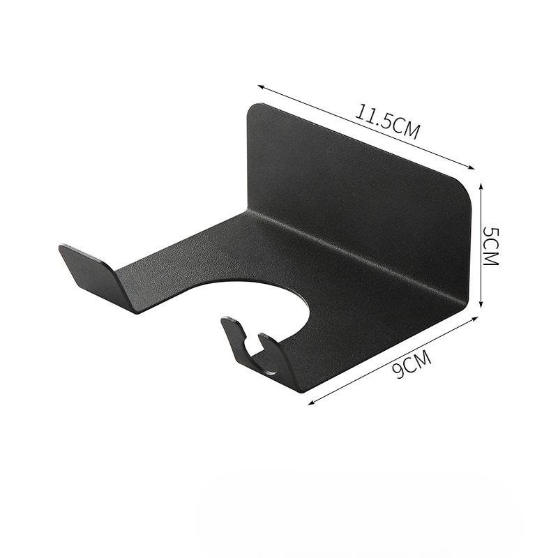 

Стойка для фена для ванной комнаты без перфорации, бытовая стойка для хранения фена в ванной комнате, настенная подвесная стойка для утюга и фена 11.5*9*5cm чёрный