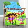 Dora Explorer Personalized Text Blanket Gift Personalized Blanket Ultra-Soft for Livingroom Couch Nap Office Chair for All Occasions