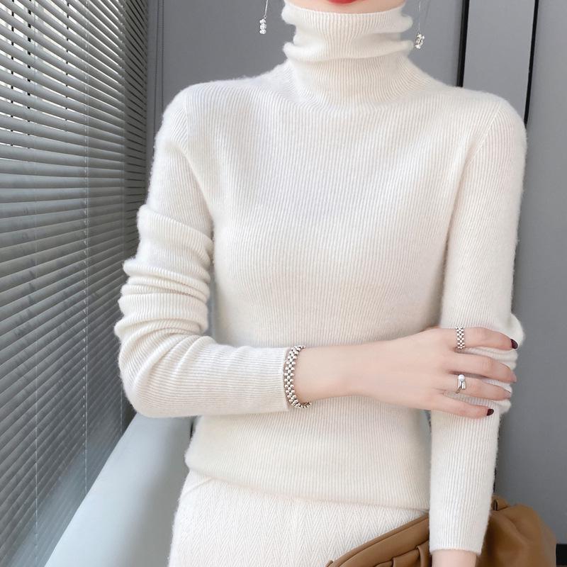 2023 Women's High Neck Slim Fit Knit Base Layer for Autumn/Winter