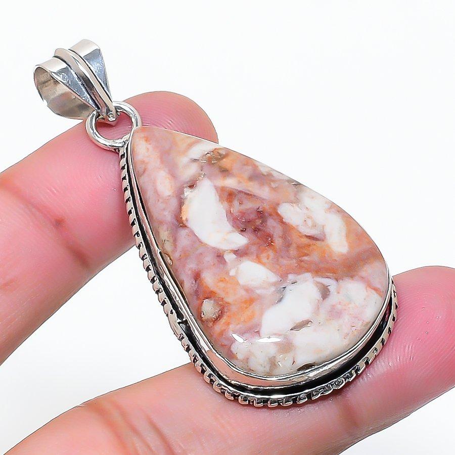 Natural Dolomite Gemstone Handmade 925 Sterling Silver Pendant 2.05  AP-15330