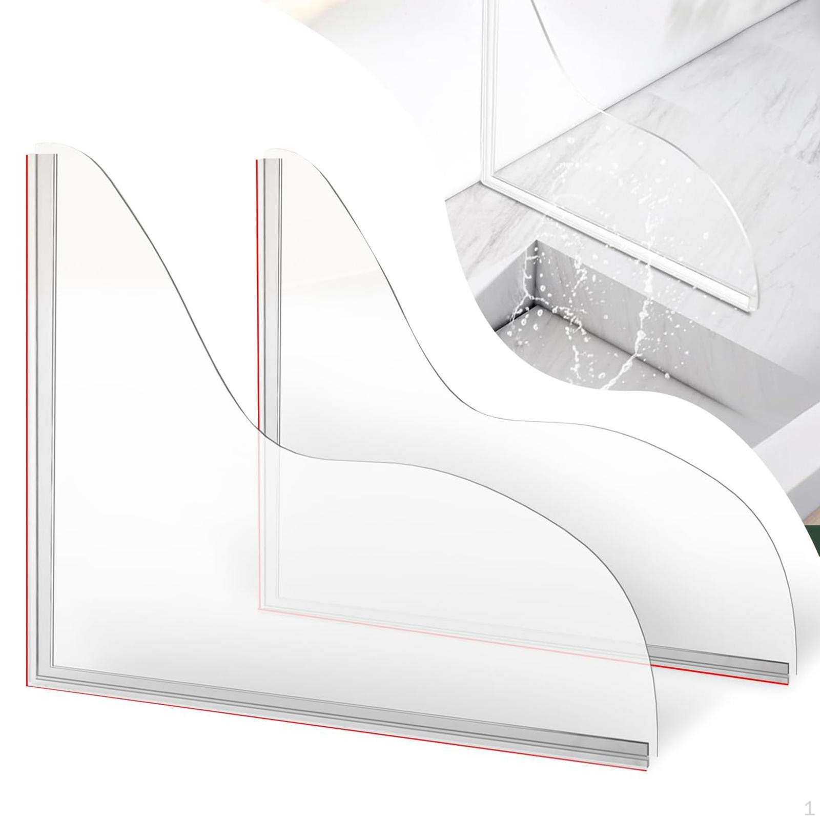 

2x Прозрачный бортик для удержания воды Защитный акриловый для кухонной раковины, раковины для ванной, ванны