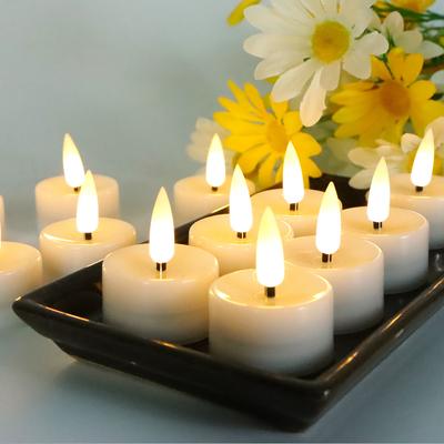6/12/24/48 stk LED-lys Batteridrevet Flammeløse Flimrende Telys Tealight For Bryllup Hjem Bursdagsfest Dekor