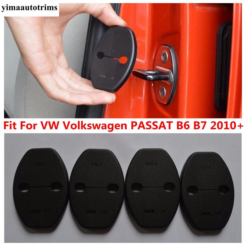 

4 Pcs Door Lock Protection Decoration Cover Trim For VW Volkswagen PASSAT B6 B7 2010 - Plastic Accessories Interior Kit