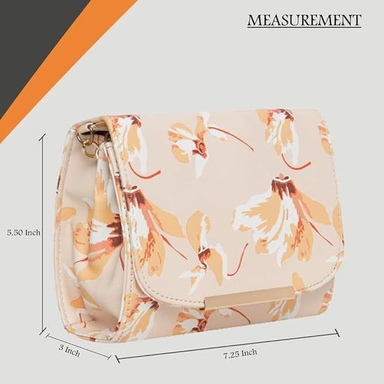 ADISA Schultertasche für Damen und Mädchen mit Blumenmuster (SL5072)