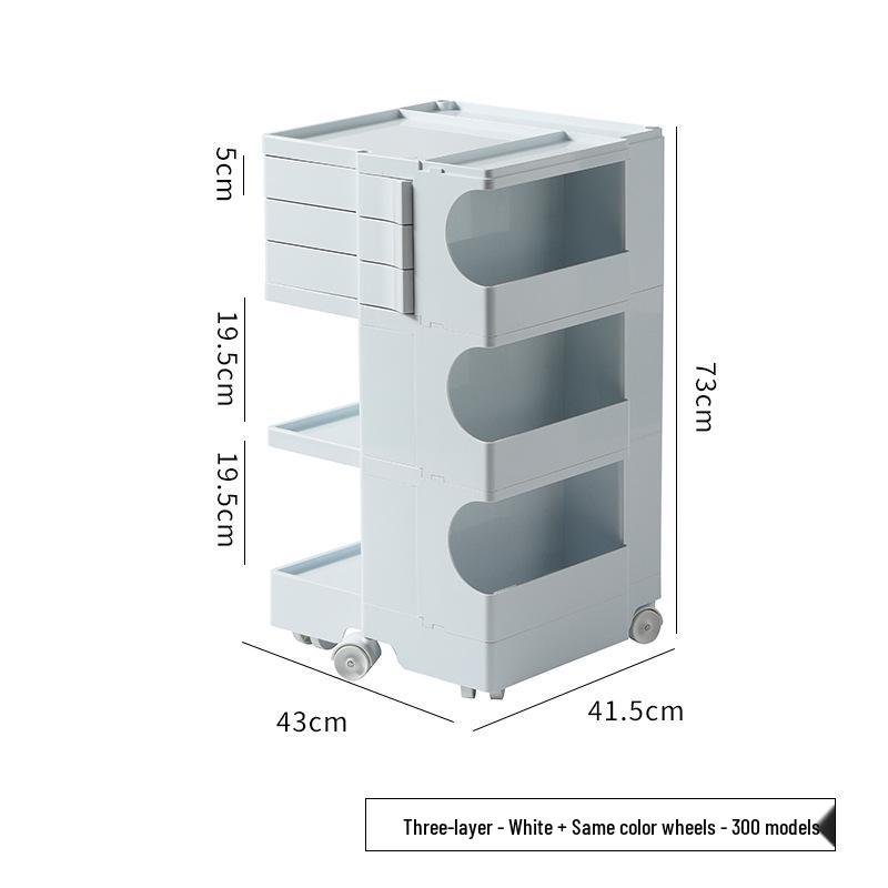 Nordic Rotating Multi-Layer Storage Cabinet: Versatile Makeup, Bedside, or Snack Organizer