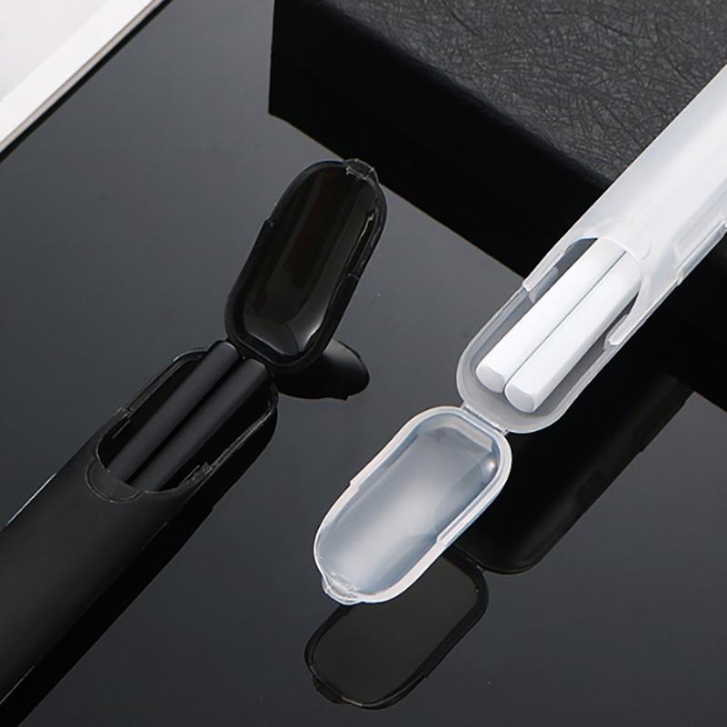 Cutie Portabilă pentru Depozitarea Pensulelor de Machiaj Creion de Sprâncene Tacâmuri Bețișoare Transparentă cu Capac Organizator Caz Instrument de Frumusețe