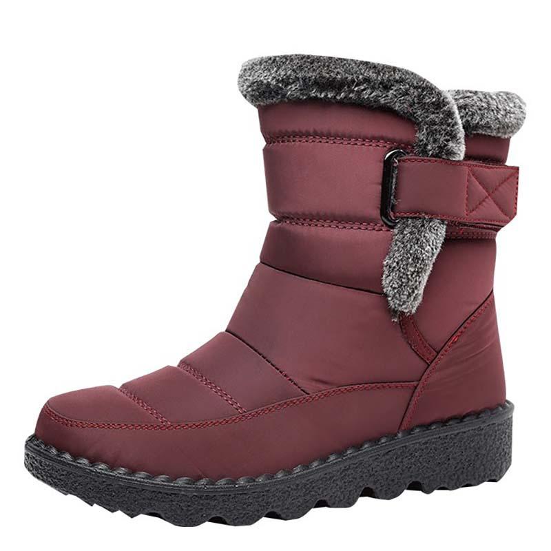 Women's Velcro Winter Cold -40 ° Thickened Padded Waterproof Comfortable Warm Lightweight Hiking Non-slip Thick Sole Cushioning Snow Boots