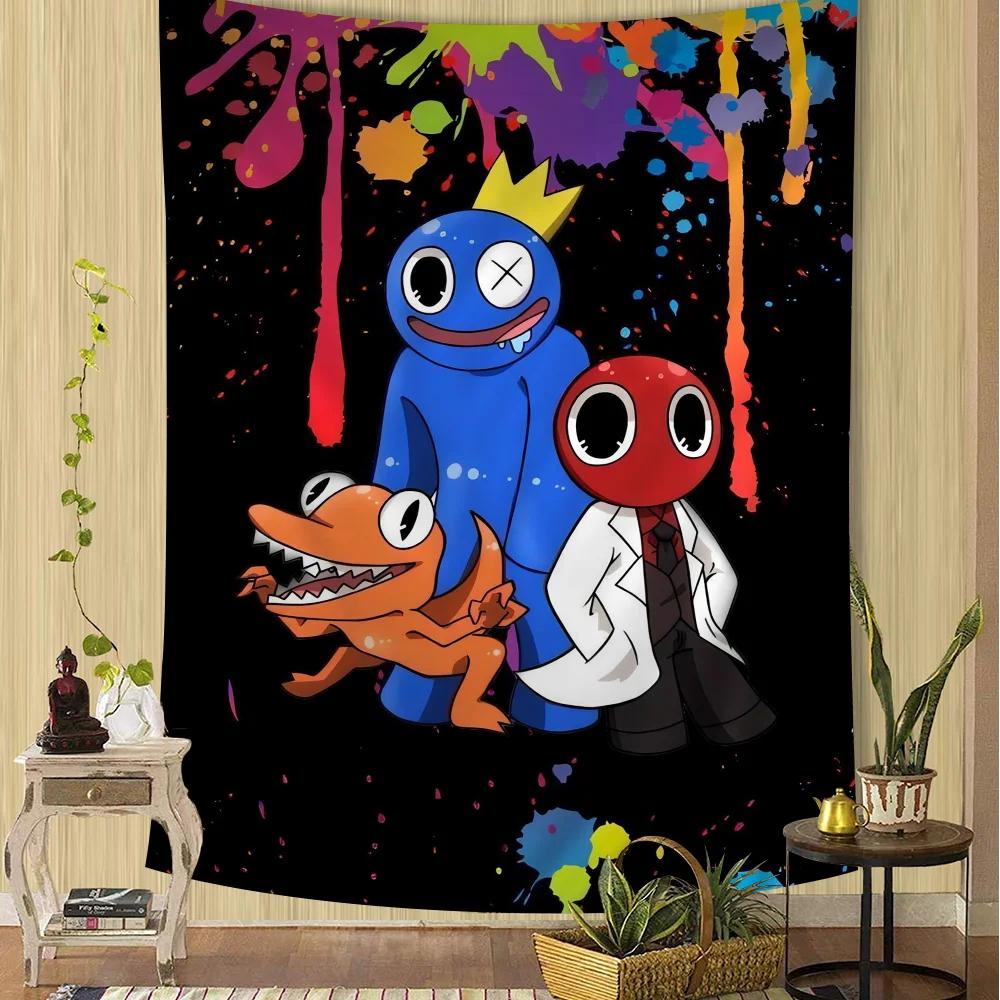 Rainbow Friends Chart Tapestry Art Science Fiction Room Home Decor Cheap Hippie Wall Hanging