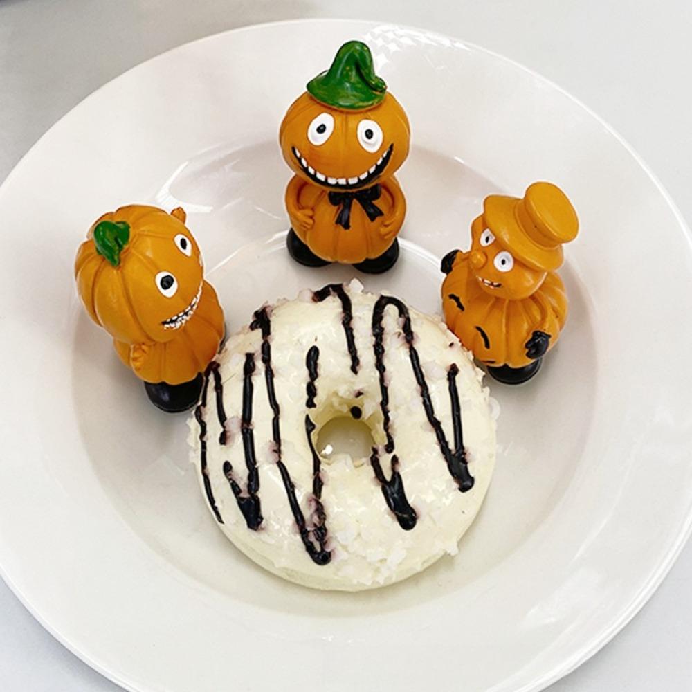 Halloween Pumpkin Nordic Style 3 Sets Resin Craft Ornaments Creative Living Room Desktop Decoration Shooting Decor Home