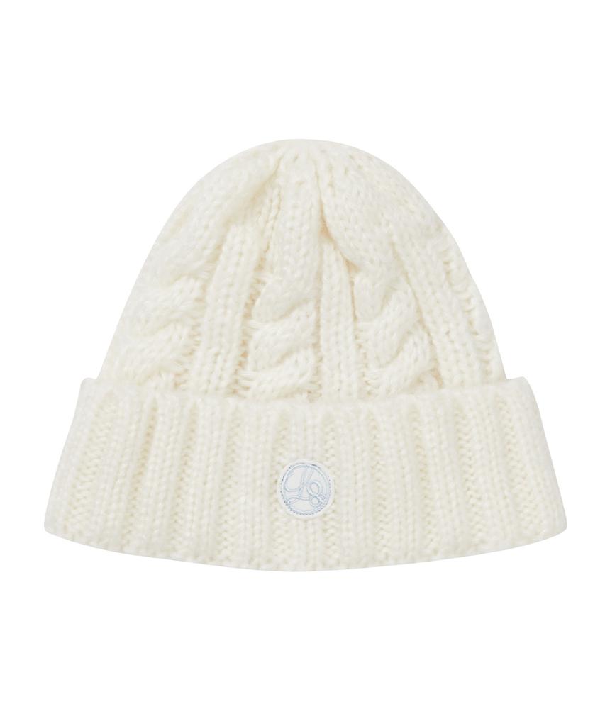 ILLIGO Ig Embroidered Twist Beanie Ivory