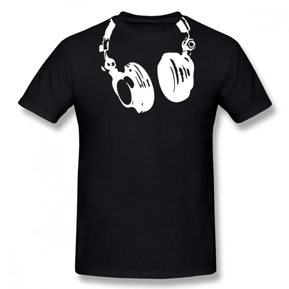 

Dj Headphones Футболки Graphic Streetwear Короткий рукав O-Neck Harajuku Music Техно Футболка Смішний чоловічий одяг для жінок M