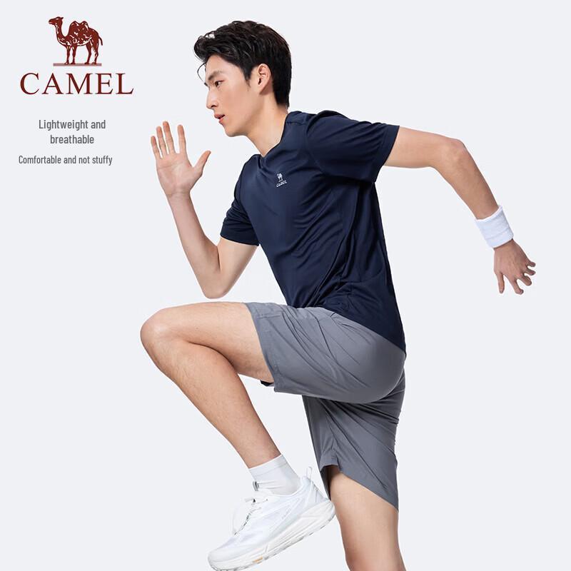 Camel Men's Quick Dry Round Neck Short Sleeve T-Shirt