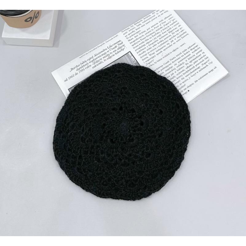 25 Handmade Crochet Single-layer Autumn and Winter Beret, Crochet Hat Autumn Warm Multi-color