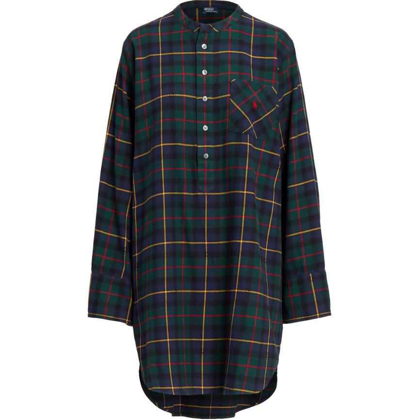 

Polo Ralph Lauren FW24 клетчатый хлопковый пижамный топ женские топы зеленый WMPOSLPNDV20005-999 M