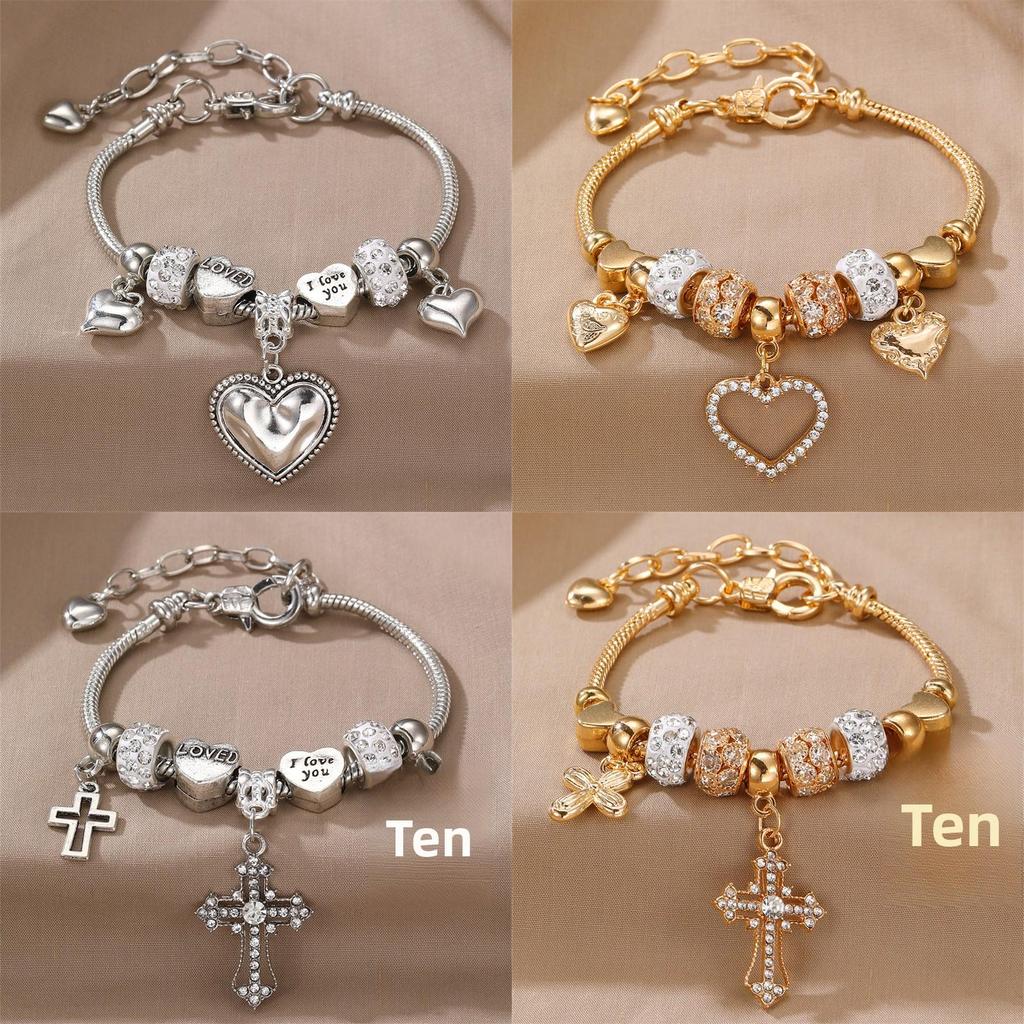 Fashion Heartshaped Zircon Jewelry Bracelet For Women And Teen Giftgiving