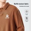 Baleno Herren Schweres Waffel Langarm Sweatshirt mit Kragen