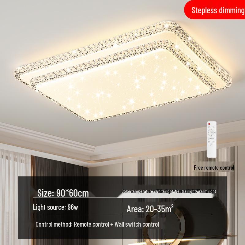 Luxury Crystal LED Ceiling Light for Bedroom, Study, Living, and Dining Rooms