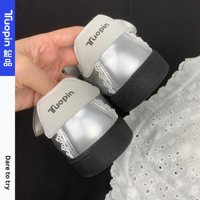 

Silver German training shoes women s 2025 spring and autumn new lace little white shoes niche retro women s shoes versatile board shoes 35 срібний