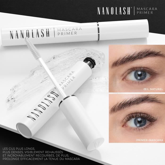 Primer Pour Les Cils Nanolash 10 Ml - Augmente Le Volume De La Base Des Cils, Base De Mascara Transparente