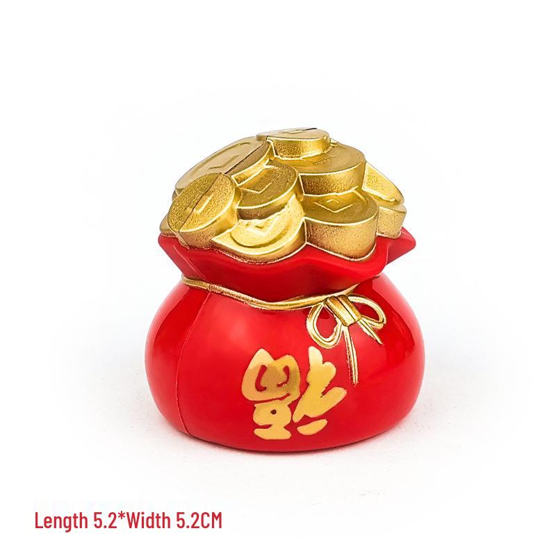 Longevity God Grandma Birthday Cake Topper with Plum Blossom Fan